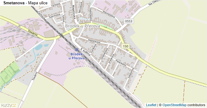 Smetanova - mapa ulice