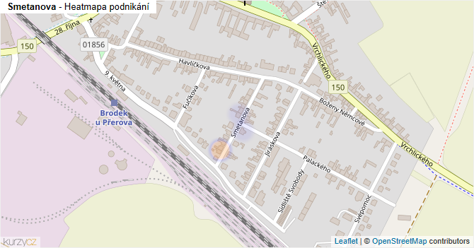 Smetanova - mapa podnikání