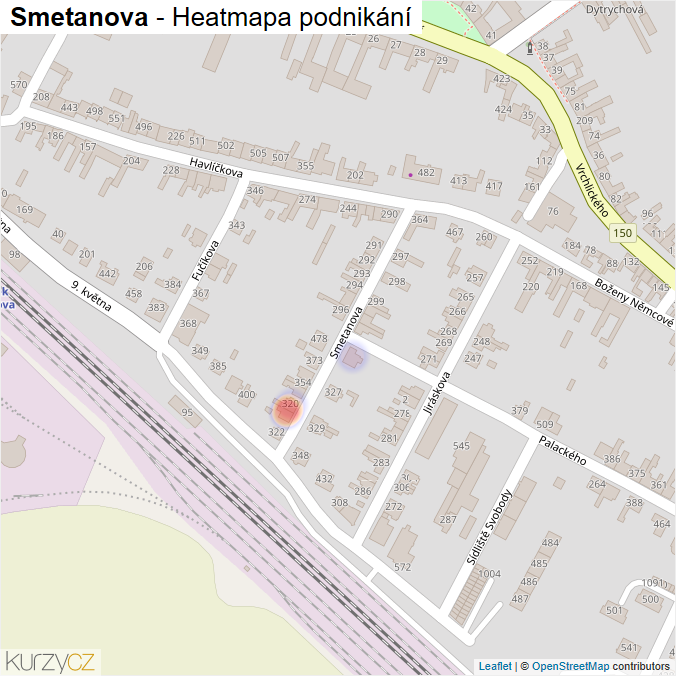 Mapa Smetanova - Firmy v ulici.