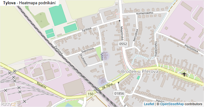 Tylova - mapa podnikání