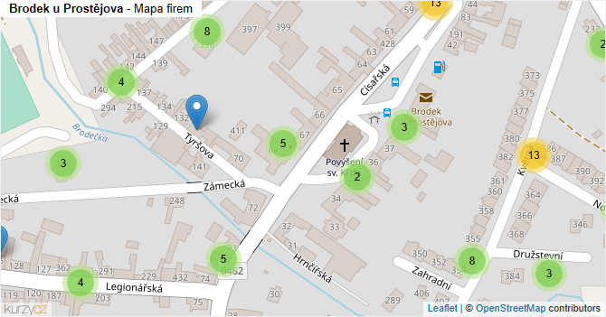 Brodek u Prostějova - mapa firem