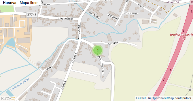 Husova - mapa firem
