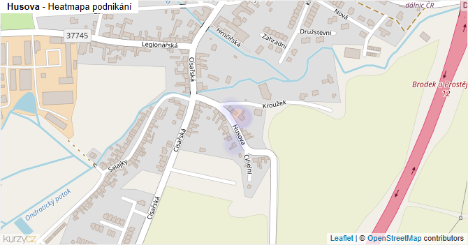 Husova - mapa podnikání