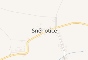 Sněhotice v obci Brodek u Prostějova - mapa části obce