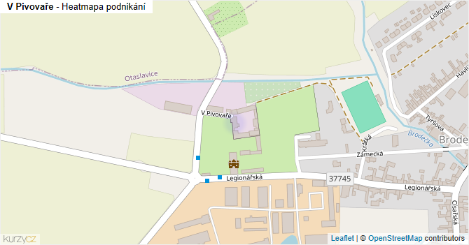 V Pivovaře - mapa podnikání