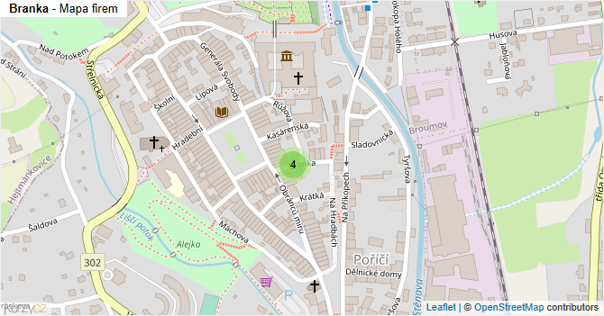 Branka - mapa firem