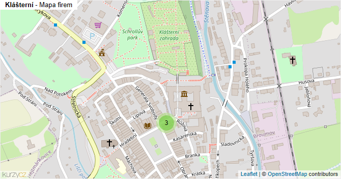 Klášterní - mapa firem