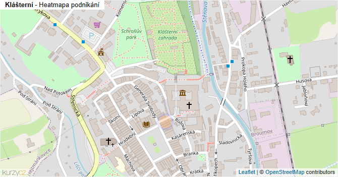 Klášterní - mapa podnikání