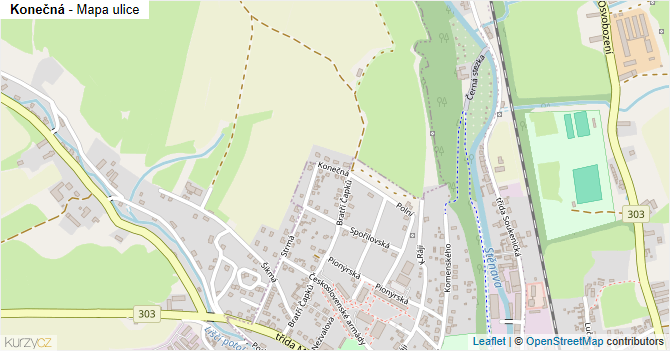 Konečná - mapa ulice