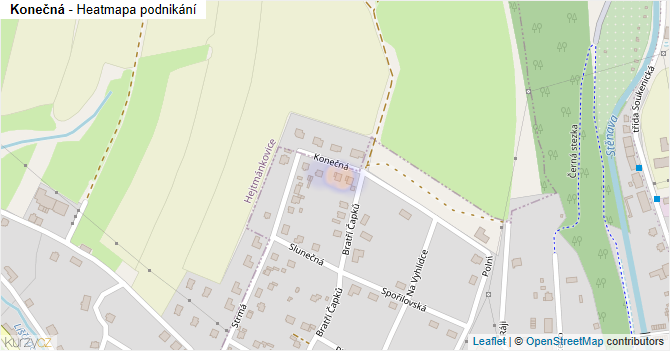 Konečná - mapa podnikání
