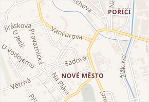Nad Úvozem v obci Broumov - mapa ulice