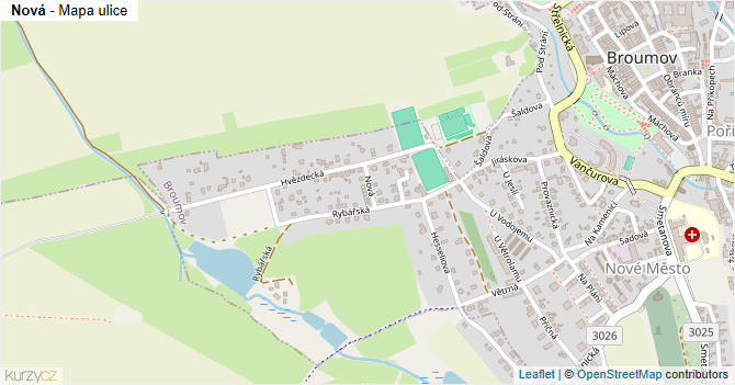 Nová - mapa ulice
