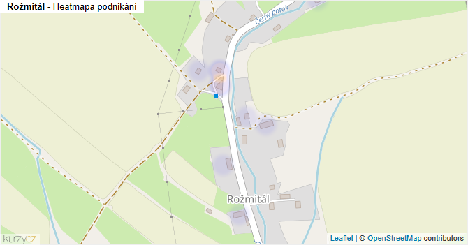 Rožmitál - mapa podnikání