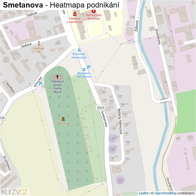 Mapa Smetanova - Firmy v ulici.