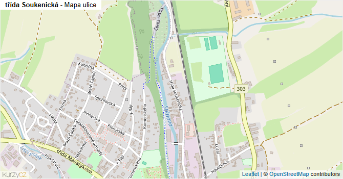 třída Soukenická - mapa ulice