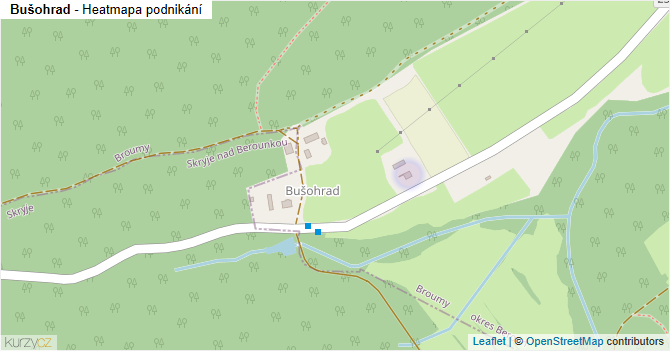 Bušohrad - mapa podnikání