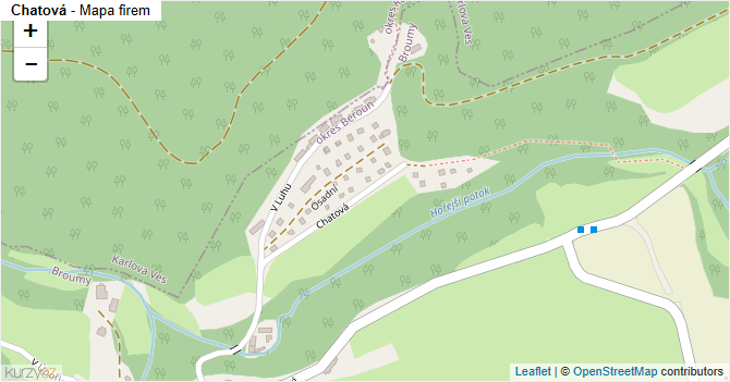Chatová - mapa firem