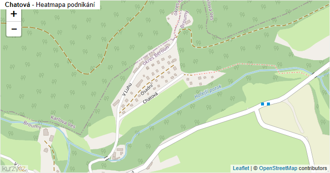 Chatová - mapa podnikání
