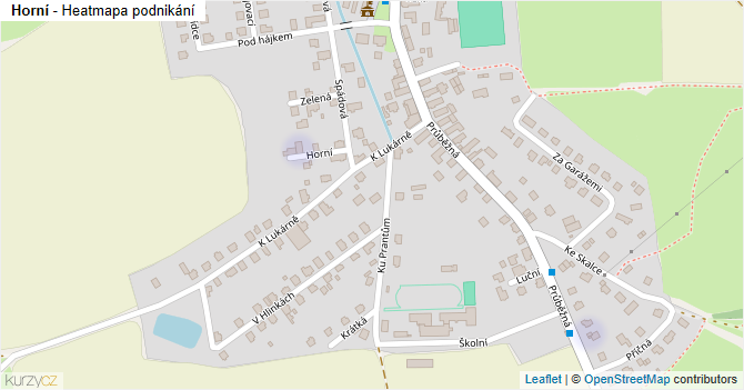 Horní - mapa podnikání