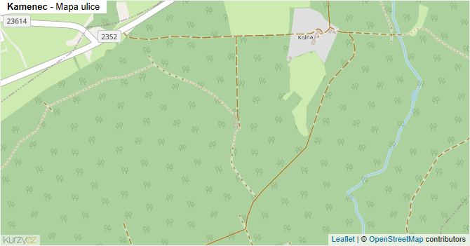 Kamenec - mapa ulice