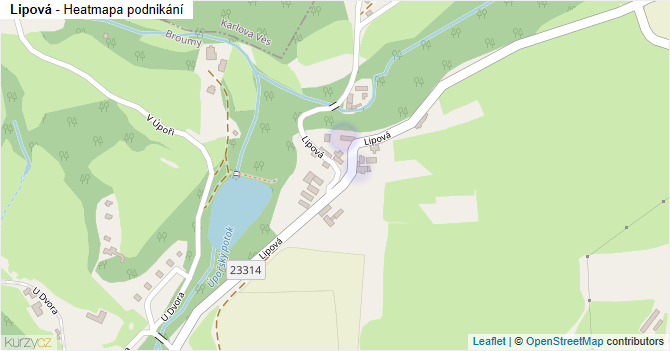 Lipová - mapa podnikání