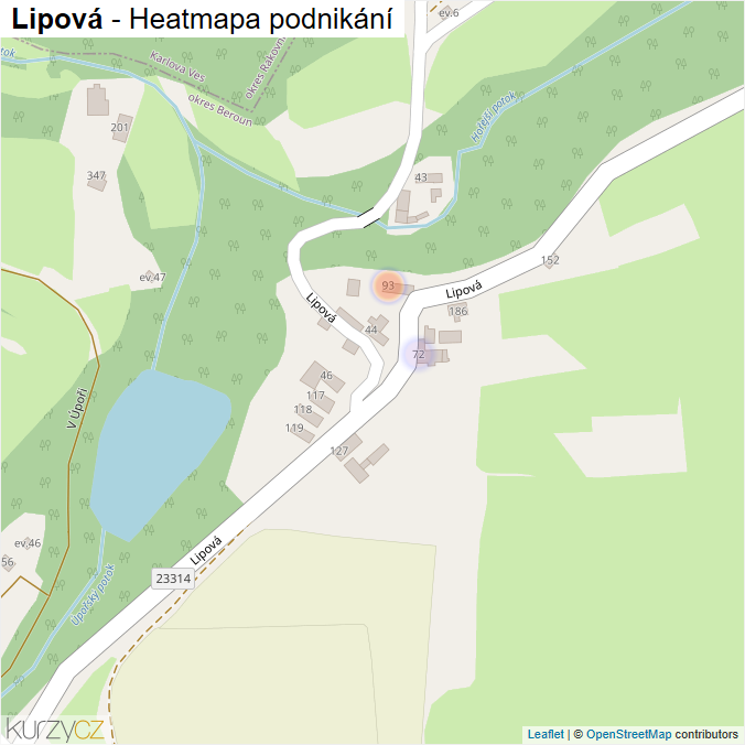Mapa Lipová - Firmy v ulici.