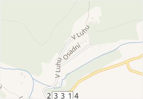 Osadní v obci Broumy - mapa ulice