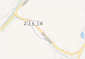 Skryjská v obci Broumy - mapa ulice