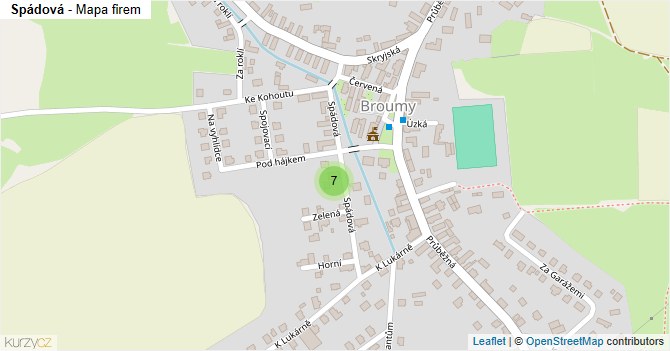 Spádová - mapa firem