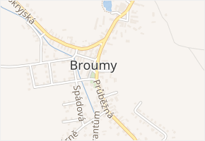 Úzká v obci Broumy - mapa ulice