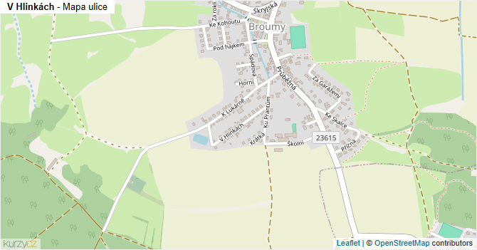 V Hlinkách - mapa ulice