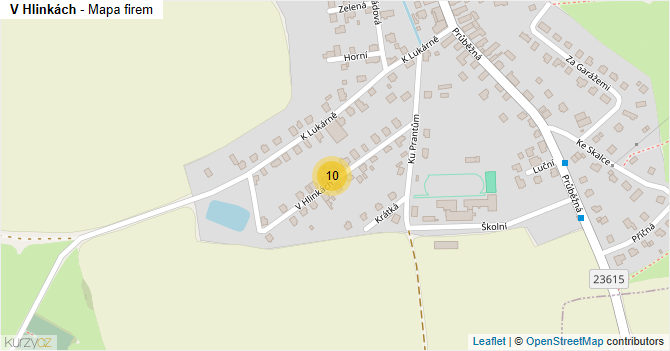 V Hlinkách - mapa firem