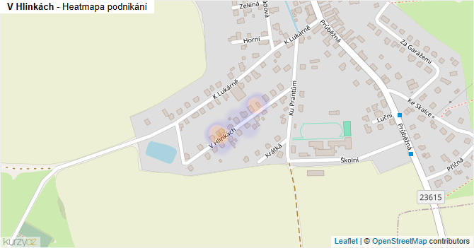 V Hlinkách - mapa podnikání