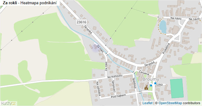 Za roklí - mapa podnikání