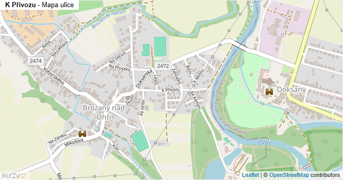 K Přívozu - mapa ulice