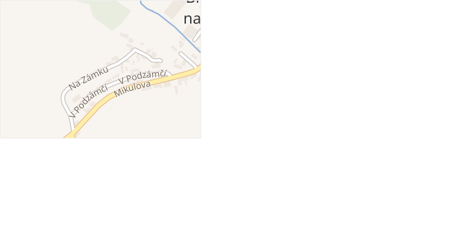 V Podzámčí v obci Brozany nad Ohří - mapa ulice