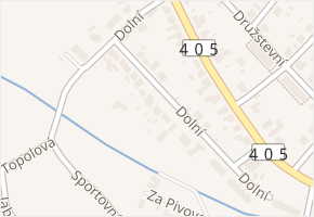 Dolní v obci Brtnice - mapa ulice
