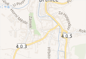 Lipartova v obci Brtnice - mapa ulice
