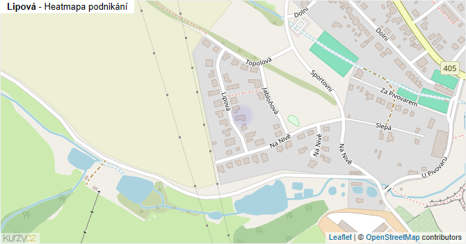 Lipová - mapa podnikání