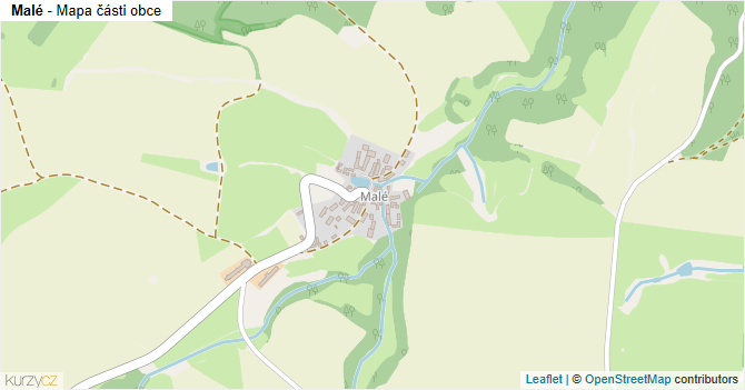Malé - mapa části obce