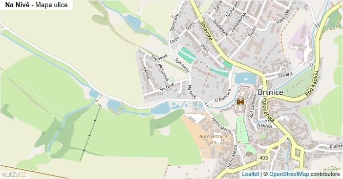 Na Nivě - mapa ulice