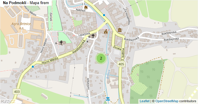 Na Podmoklí - mapa firem