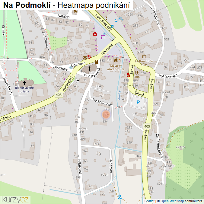 Mapa Na Podmoklí - Firmy v ulici.