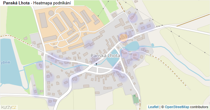 Panská Lhota - mapa podnikání