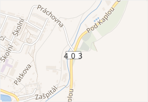 Pod Kaplou v obci Brtnice - mapa ulice