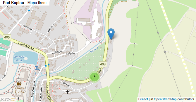 Pod Kaplou - mapa firem