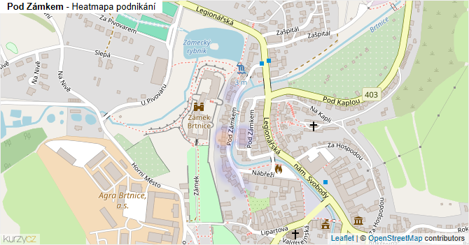 Pod Zámkem - mapa podnikání