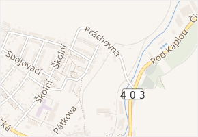 Práchovna v obci Brtnice - mapa ulice