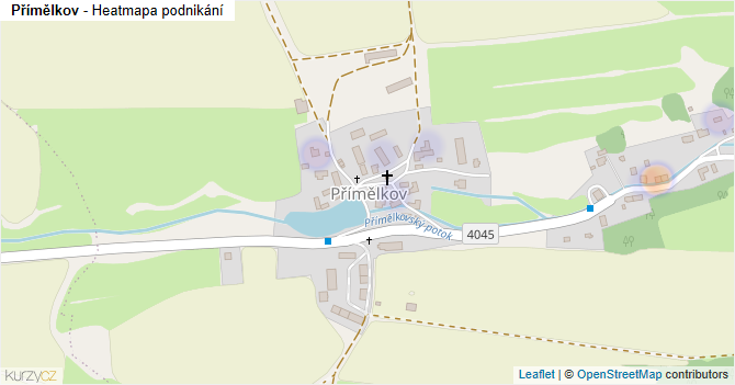 Přímělkov - mapa podnikání