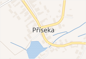 Příseka v obci Brtnice - mapa části obce